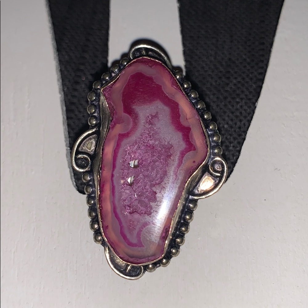 Pink Geode Ring